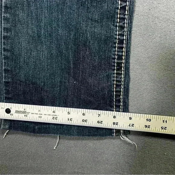 Maurices Denim Bootcut Jeans Womens 9/10 Short Stretch Comfy cute Winter 1141 - Picture 6 of 9